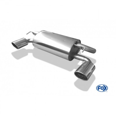 Silent rear duplex stainless steel 1x129x106mm type 32 for NISSAN 370Z