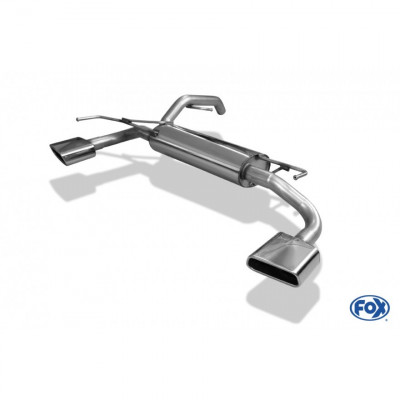 Silencieux arrière duplex inox 1x145x65mm type 59 pour OPEL ADAM