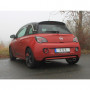 Silencieux arrière duplex inox 1x145x65mm type 59 pour OPEL ADAM
