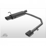 Silencieux arrière duplex inox 1x135x80mm type 53 pour OPEL ASTRA F CC (avec 3 points de suspension)