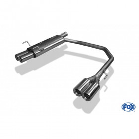 Silent rear duplex stainless steel 2x80mm type 13 for OPEL ASTRA F CC (with 3 suspension points)