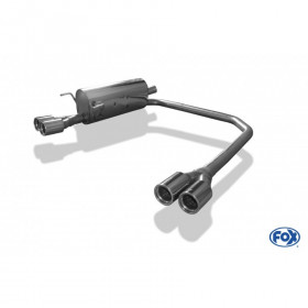 Silencieux arrière duplex inox 2x76mm type 13 pour OPEL ASTRA H / ASTRA H GTC