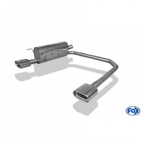 Silencieux arrière duplex inox 1x135x80mm type 53 pour OPEL ASTRA H / ASTRA H GTC