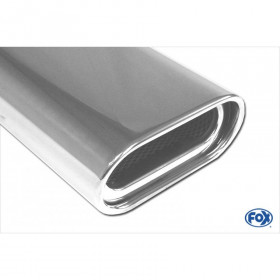 Silencieux arrière duplex inox 1x135x80mm type 53 pour OPEL ASTRA H / ASTRA H GTC TURBO