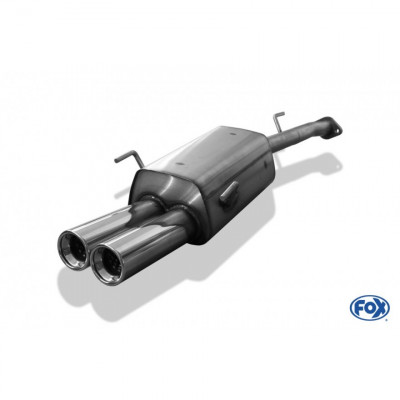 Silencieux arrière inox 2x80mm type 13 pour OPEL ASTRA G CC (Ø50mm)