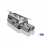Silent stainless steel rear 2x80mm type 13 for OPEL ASTRA G CC (63.5mm)