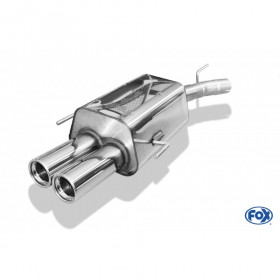 Silent stainless steel rear 2x80mm type 13 for OPEL ASTRA G CC (63.5mm)