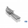 Silencieux arrière inox 2x80mm type 13 pour OPEL ASTRA G (COFFRE)