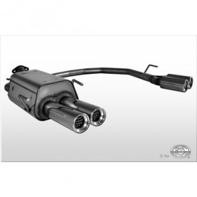 Silencieux arrière duplex inox 2x80mm type 13 pour OPEL ASTRA G (COFFRE)