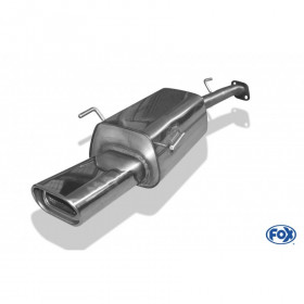 Silent stainless steel rear 1x135x80mm type 53 for OPEL ASTRA G CARAVAN (BREAK)