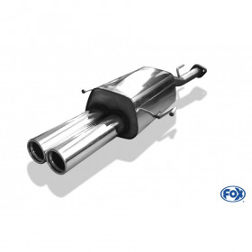 Silencieux arrière inox 2x76mm type 13 pour OPEL ASTRA G COUPE/CABRIOLET