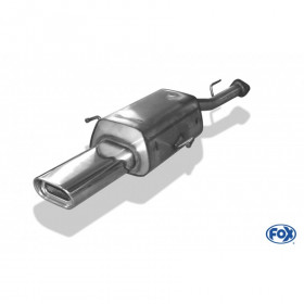 Silent stainless steel rear 1x135x80mm type 53 for OPEL ASTRA G COUPE/CABRIOLET