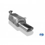 Silent stainless steel rear 1x135x80mm type 53 for OPEL ASTRA G COUPE/CABRIOLET