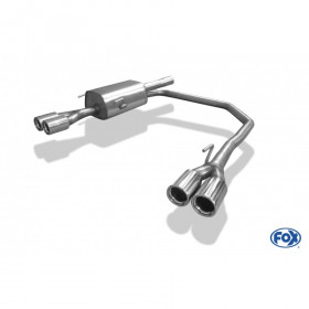 Silent rear duplex stainless steel 2x76mm type 13 for OPEL ASTRA G COUPE/CABRIOLET