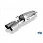 Silencieux arrière inox 2x80mm type 14 (double flux) pour OPEL ASTRA G TURBO COUPE/CABRIOLET
