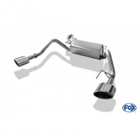 Silencieux arrière duplex inox 1x160x90mm type 38 pour OPEL ASTRA J (coffre)