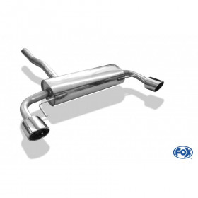 Silent rear duplex stainless steel 1x129x106mm type 32 for OPEL ASTRA K (HAYON)