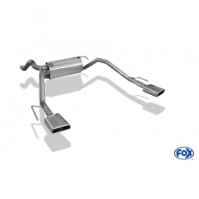 Silent rear duplex stainless steel 1x145x65mm type 59 for OPEL CASCADA