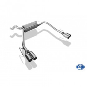 Silent rear duplex stainless steel 2x76mm type 12 for OPEL CASCADA