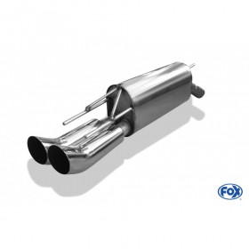 Silent stainless steel rear 2x76mm type 18 for OPEL CALIBRA A