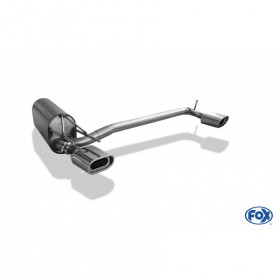 Silencieux arrière duplex inox 1x135x80mm type 53 pour OPEL CALIBRA A