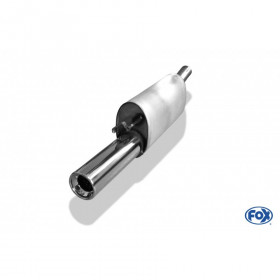 Silencieux arrière inox 1x90mm type 13 pour OPEL CORSA A-CC