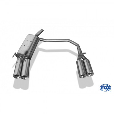 Silencieux arrière duplex inox 2x80mm type 13 pour OPEL CORSA B