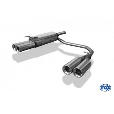 Silencieux arrière duplex inox 2x80mm type 13 pour OPEL CORSA B (montage ligne complète)
