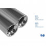 Silencieux arrière duplex inox 2x80mm type 13 pour OPEL CORSA B (montage ligne complète)