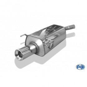 Silencieux arrière inox 1x90mm type 13 pour OPEL CORSA C