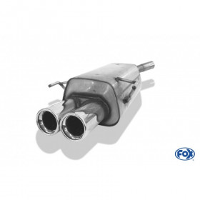 Silencieux arrière inox 2x76mm type 13 pour OPEL CORSA C