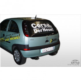 Silent rear duplex stainless steel 1x115x85mm type 33 for OPEL CORSA C