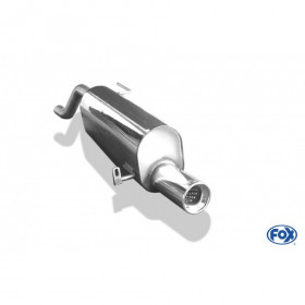 Silencieux arrière inox 1x90mm type 13 pour OPEL CORSA D (avec pare-chocs de série)