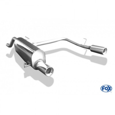 Silencieux arrière duplex inox 1x90mm type 13 pour OPEL CORSA D (avec pare-chocs de série)