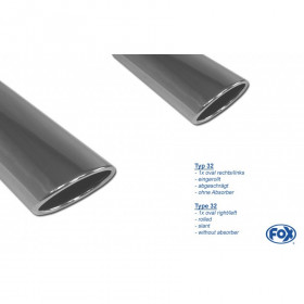 Silent rear duplex stainless steel 1x115x85mm type 32 for OPEL CORSA D (with sports bumper/OPC Line)