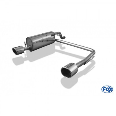 Silent rear duplex stainless steel 1x100mm type 16 for OPEL CORSA D (with bumper NRE-EDITION)