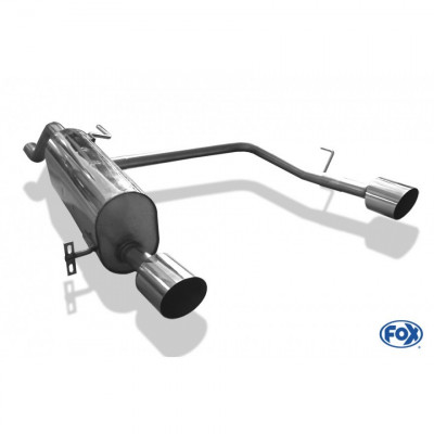 Silent rear duplex stainless steel 1x100mm type 14 for OPEL CORSA D (with bumper NRE-EDITION)