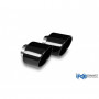 Kit embouts d'échappement inox 1x129x106mm type 32 noir brillant pour HYUNDAI I30 BERLINE N PERFORMANCE