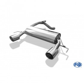 Silent rear duplex 1x100mm type 16 stainless steel for OPEL CORSA D GSI