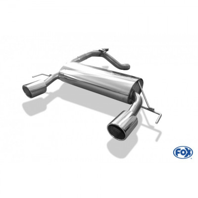 Silencieux arrière duplex 1x100mm type 16 inox pour OPEL CORSA D GSI