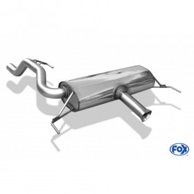 Silent rear stainless steel central exit for OPEL CORSA D OPC