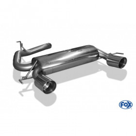 Silencieux arrière duplex inox 1x100mm type 25 pour OPEL CORSA D NRE