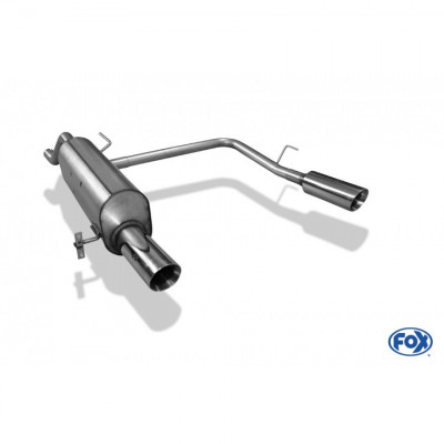 Silent rear duplex stainless steel 1x90mm type 25 for OPEL CORSA E