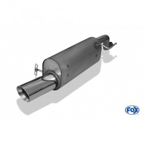 Silent stainless steel rear 1x100mm type 25 for OPEL CORSA E 1.4L TURBO