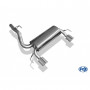 Silent stainless steel rear 1x100mm type 16 for OPEL CORSA E OPC
