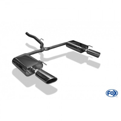 Silent rear duplex stainless steel 1x115x85mm type 38 for OPEL INSIGNIA A 4x4 SPORT TOURER