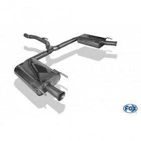 Silent rear duplex stainless steel on original output for OPEL INSIGNIA A OPC SPORTS TOURER
