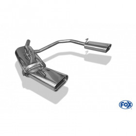 Silent rear duplex stainless steel 1x160x80mm type 53 for OPEL TIGRA A