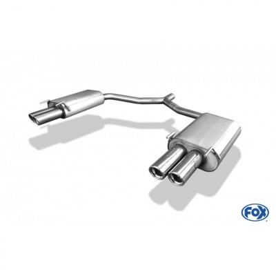 Silent rear duplex stainless steel 2x76mm type 17 for OPEL VECTRA C BERLINE/GTS