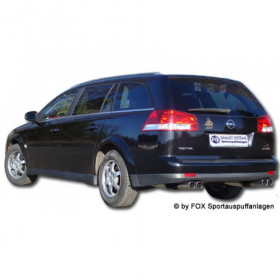 Silent rear duplex stainless steel 2x78x75mm type 70 for OPEL VECTRA C CARAVAN